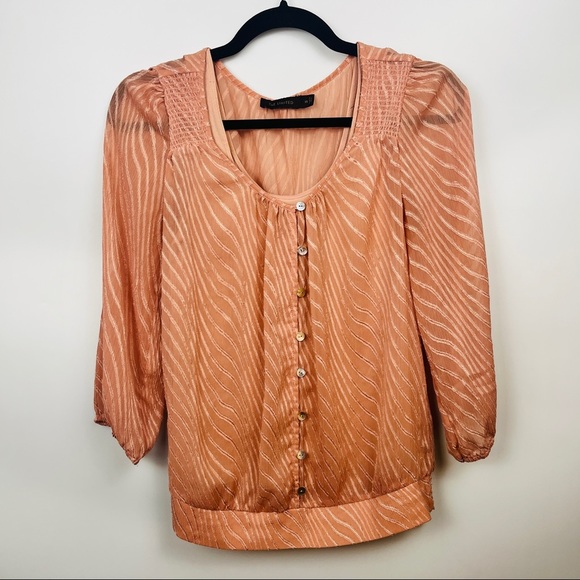 THE LIMITED Two-Piece Tank & Textured Blouse in Salmon Size XS - Picture 1 of 9